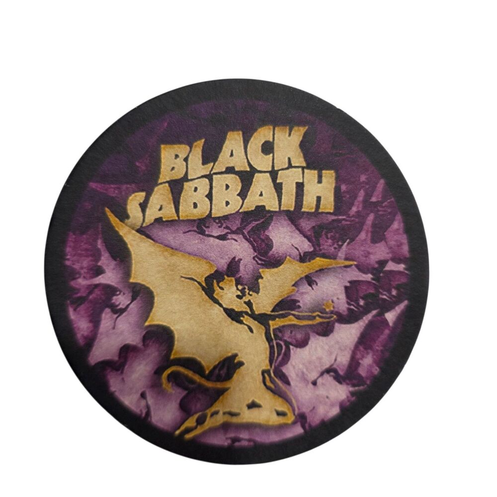 50 Black Sabbath Heavy Metal Rock Band Round‎ Drink Coasters Purple Art Set